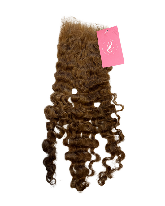 Honey Baby Curly Transparent Swiss 5X5 Closure