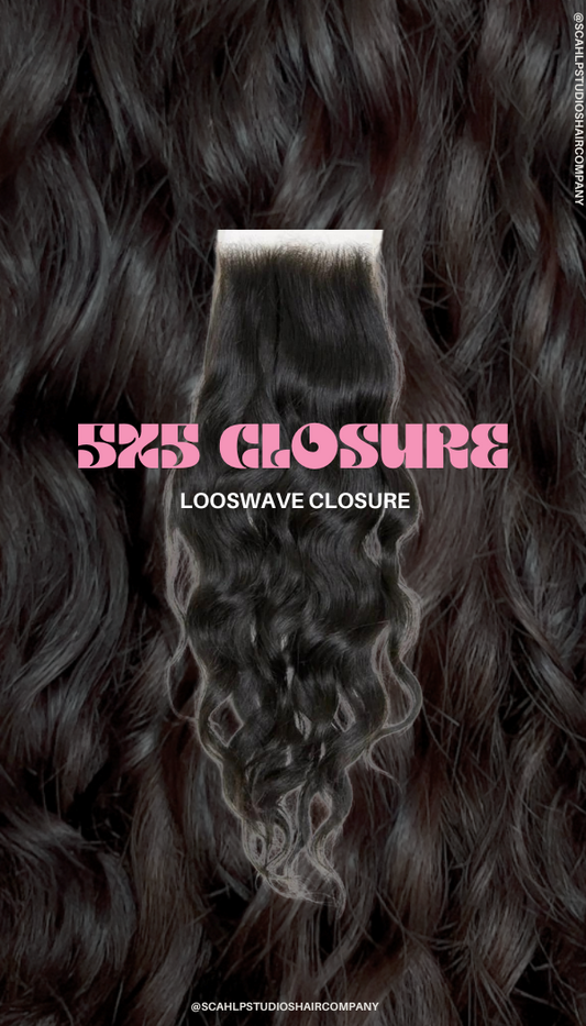 Loosewave 5x5 Raw Straight Scahlp FILM LACE closure