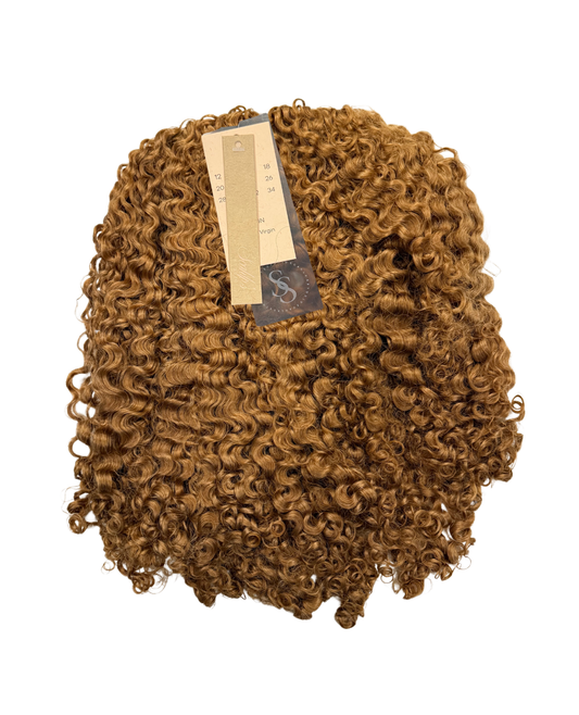Baby Curly Honey Flip over half-wig