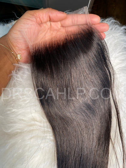 6X6 Luxe Straight Scahlp FILM LACE closure
